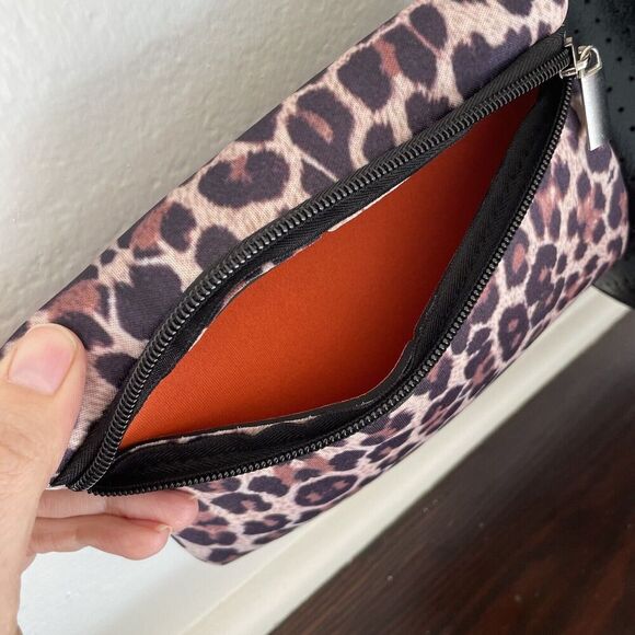 Neoprene Tote w/ Removable Pouch Cheetah Leopard‎ Jaguar Mob Wife Aesthetic - Picture 4 of 6